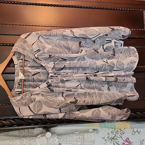 By Together Tops - 4/$20 By Together Collection Floral Sheer Blouse